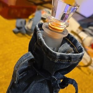 Hand Made Denim Wine Bags.